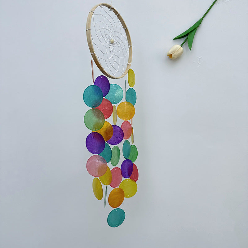 Colorful Shell Wind Chime Dreamcatcher Home Decor N6F313