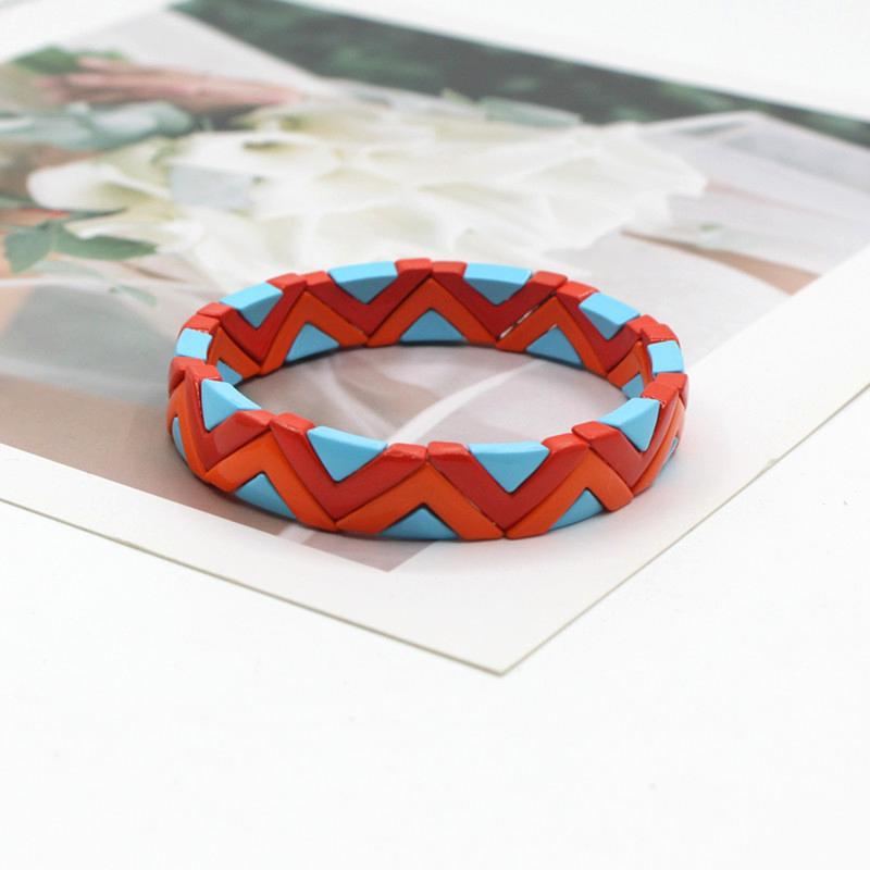 Multitone Enamel Cuff Alloy Dual Finish S5P211