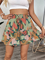 Load image into Gallery viewer, Tropical Print Elastic Waist Shorts Women N6C238