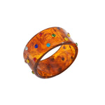 Load image into Gallery viewer, Vintage Resin Rhinestone Rivet Geometric Bangle Women N6H072