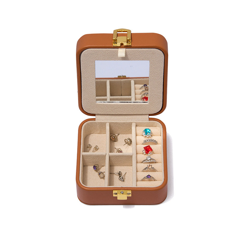 Portable Anti-tarnish Jewelry Box with Mirror S5P866