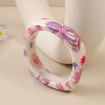 Load image into Gallery viewer, Bohemian Resin Bangle Vintage Floral Pattern Cuff N6F272