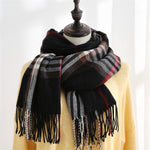 Load image into Gallery viewer, Plaid Pattern Faux Cashmere Wrap  M5A226