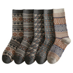 Load image into Gallery viewer, Vintage Ethnic Double Needle Mid-Calf Socks Warm N6H035
