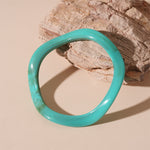 Load image into Gallery viewer, Acrylic Bangle Multi Plated Vintage Minimalist S5P068
