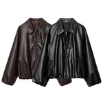 Load image into Gallery viewer, Fashion Faux Leather Jacket Women Multiple Colors N5A409