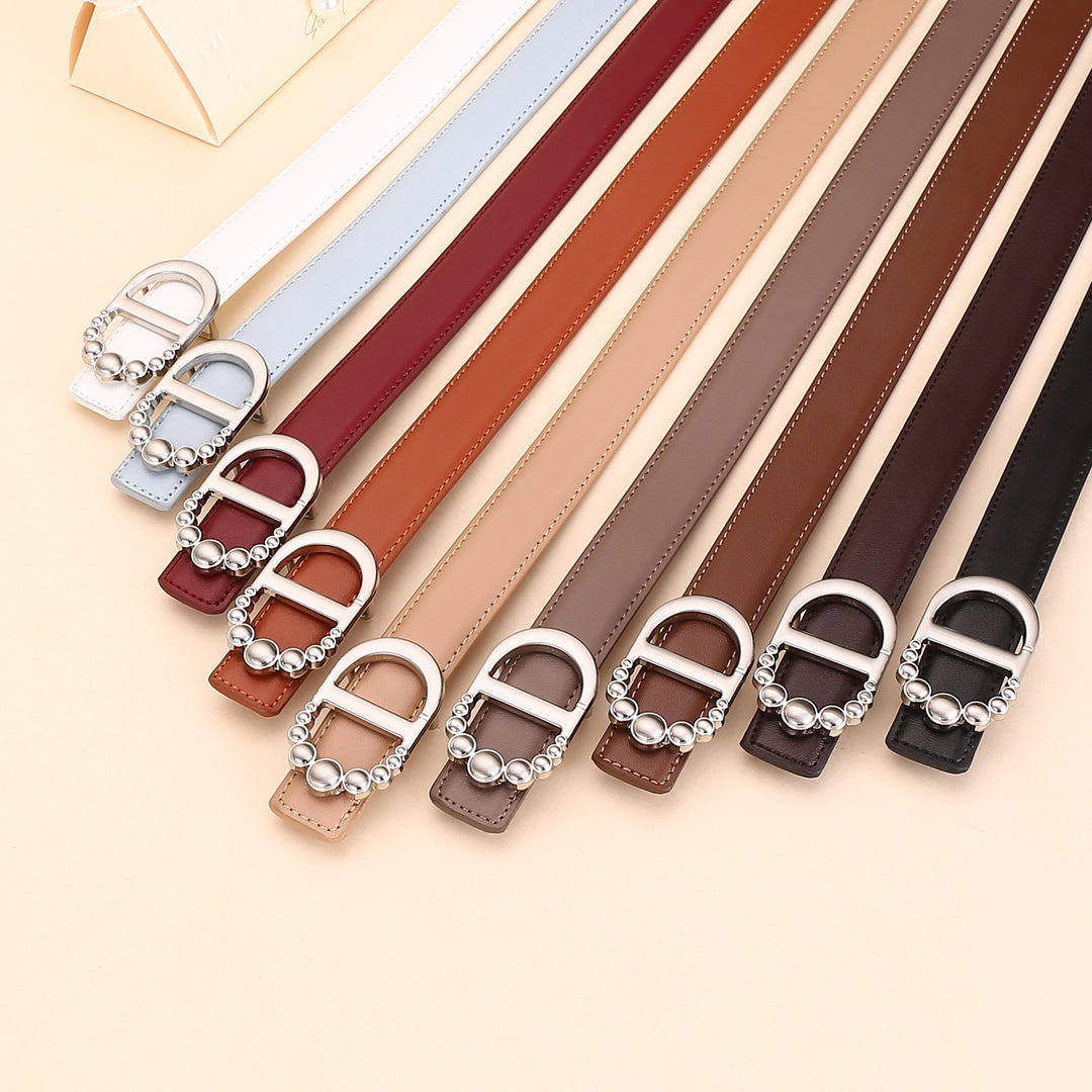 Business Letter Design Genuine Leather Belt Women N6H328
