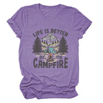 Load image into Gallery viewer, Life is Better by the Campfire Round Neck T-Shirt  N6E138
