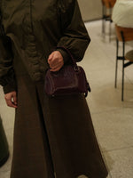Load image into Gallery viewer, Burgundy Stone Texture Shell Bag Women N6C036