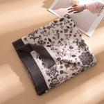 Load image into Gallery viewer, Floral Print Faux Cashmere Wrap with Fringe  M5A183