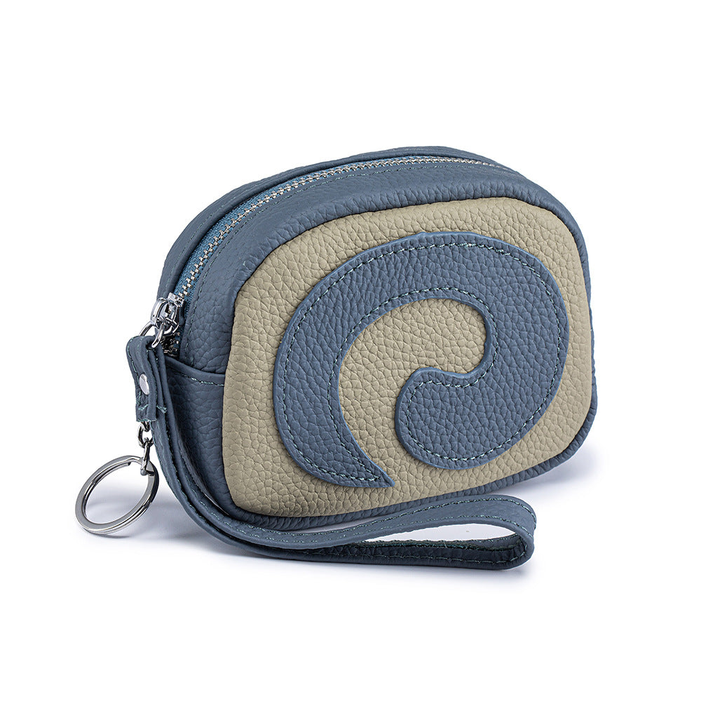 Women's Top-Grain Leather Swiss Roll Coin Purse N6J234