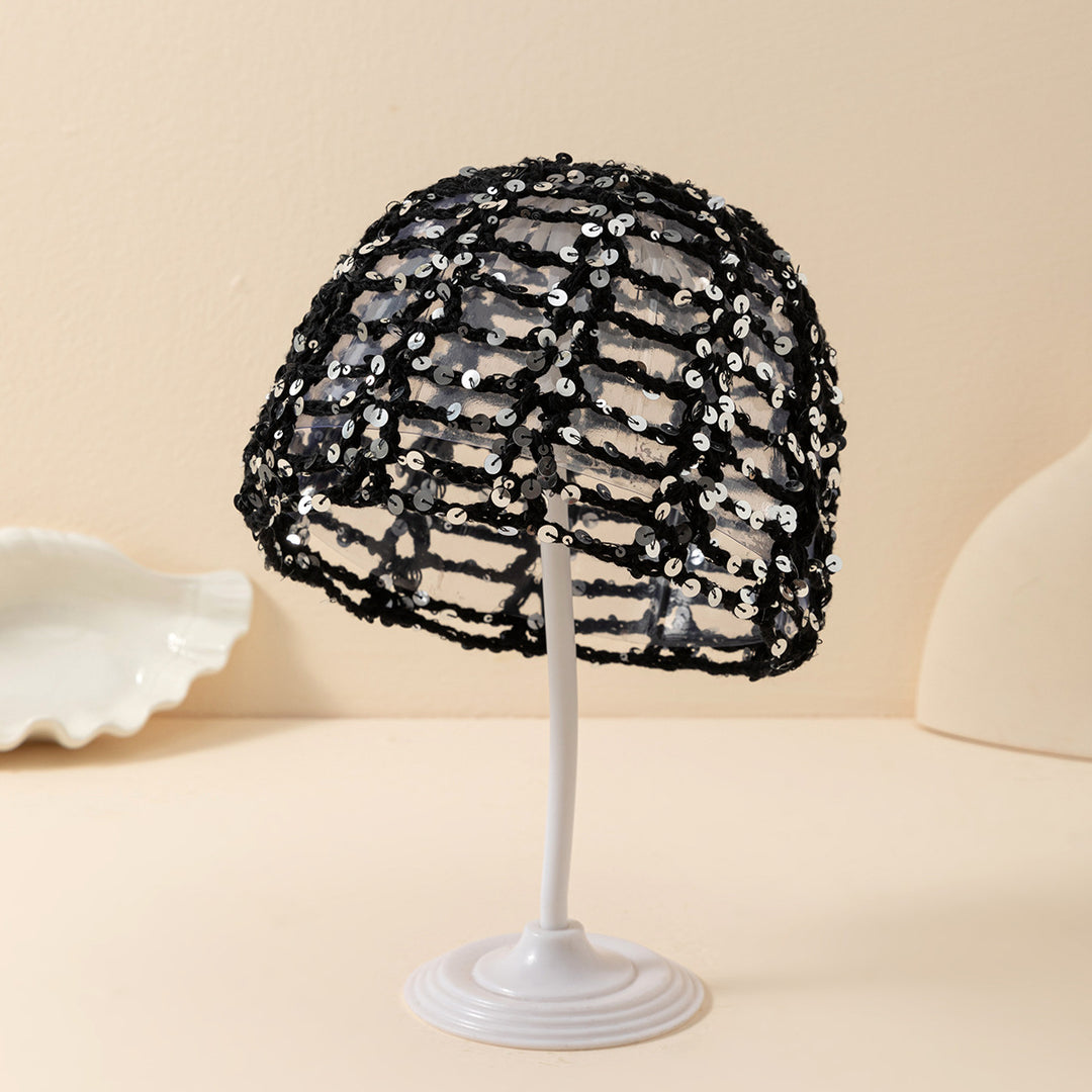 Hollow Out Sequin Handmade Cotton Mesh Hat N6G222