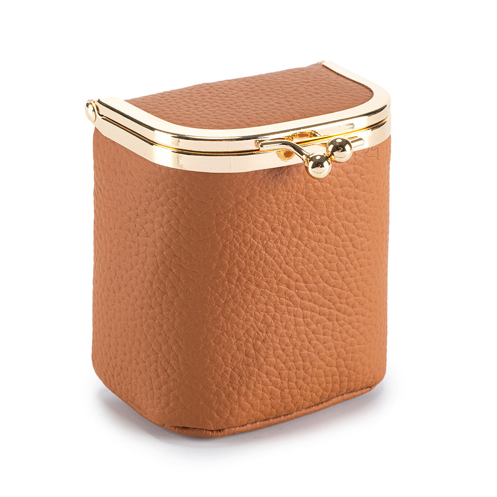 Women's Top-Grain Leather Lipstick Purse N6J231