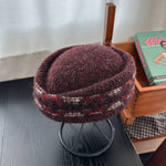 Load image into Gallery viewer, Fair Isle Jacquard Pillbox Hat Knit Cap Women N6G211