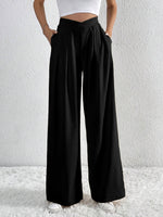 Load image into Gallery viewer, Pleated Wide Leg Work Pants Women N6B041