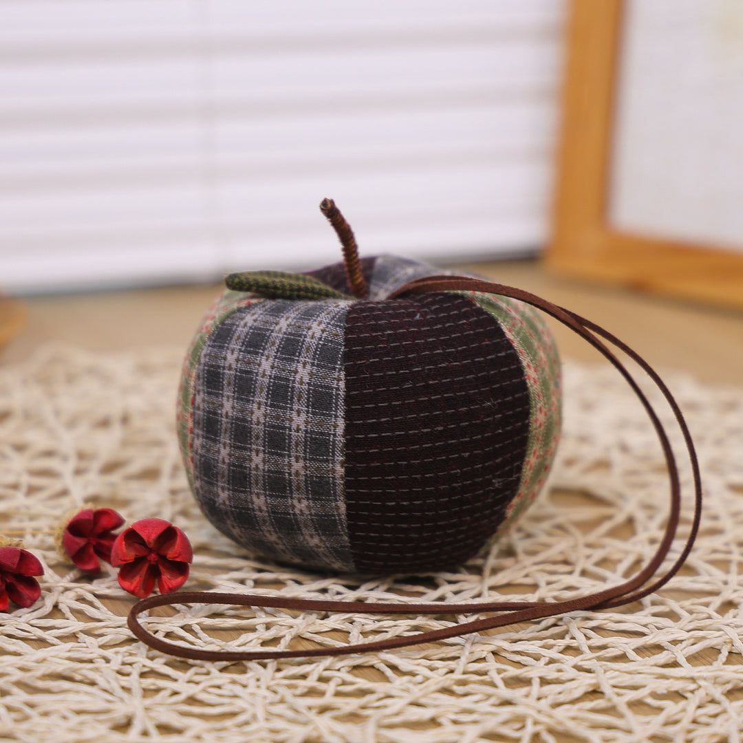 Vintage Stuffed Fabric Apple Decor N6K293