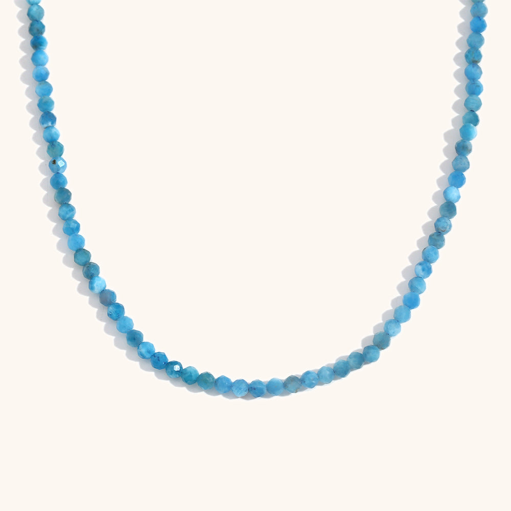 Natural Mineral Pendant Necklace Steel Gold Plated S5P233