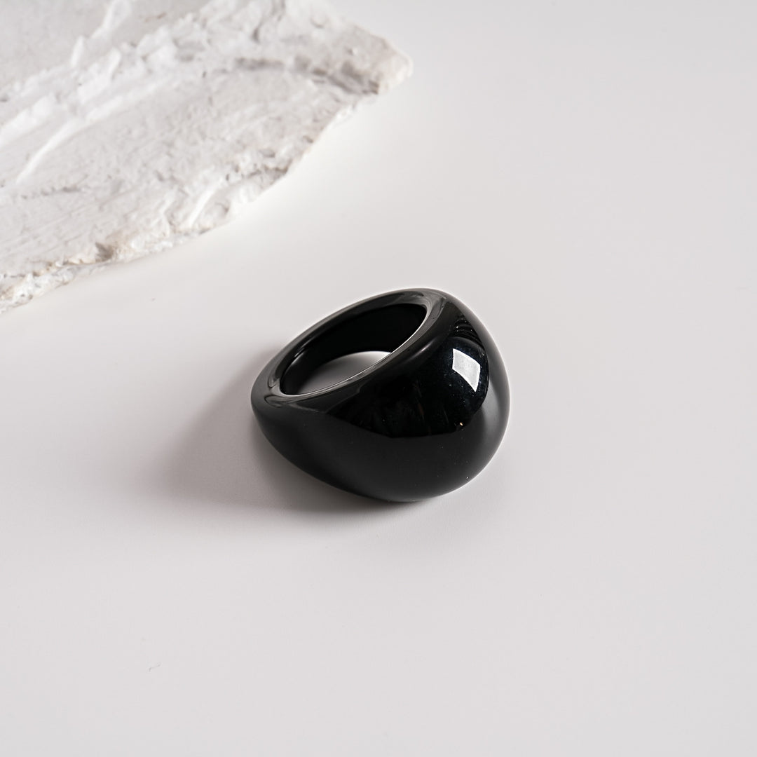 Vintage Resin Ombré Circle Geometric Ring Women N6H093