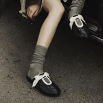 Load image into Gallery viewer, Bow Tie Mule Slippers Flat Hidden Height Slip-On N6H039