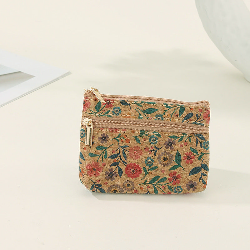 Cork Wood Grain Multi-Organizer Wallet N6E100