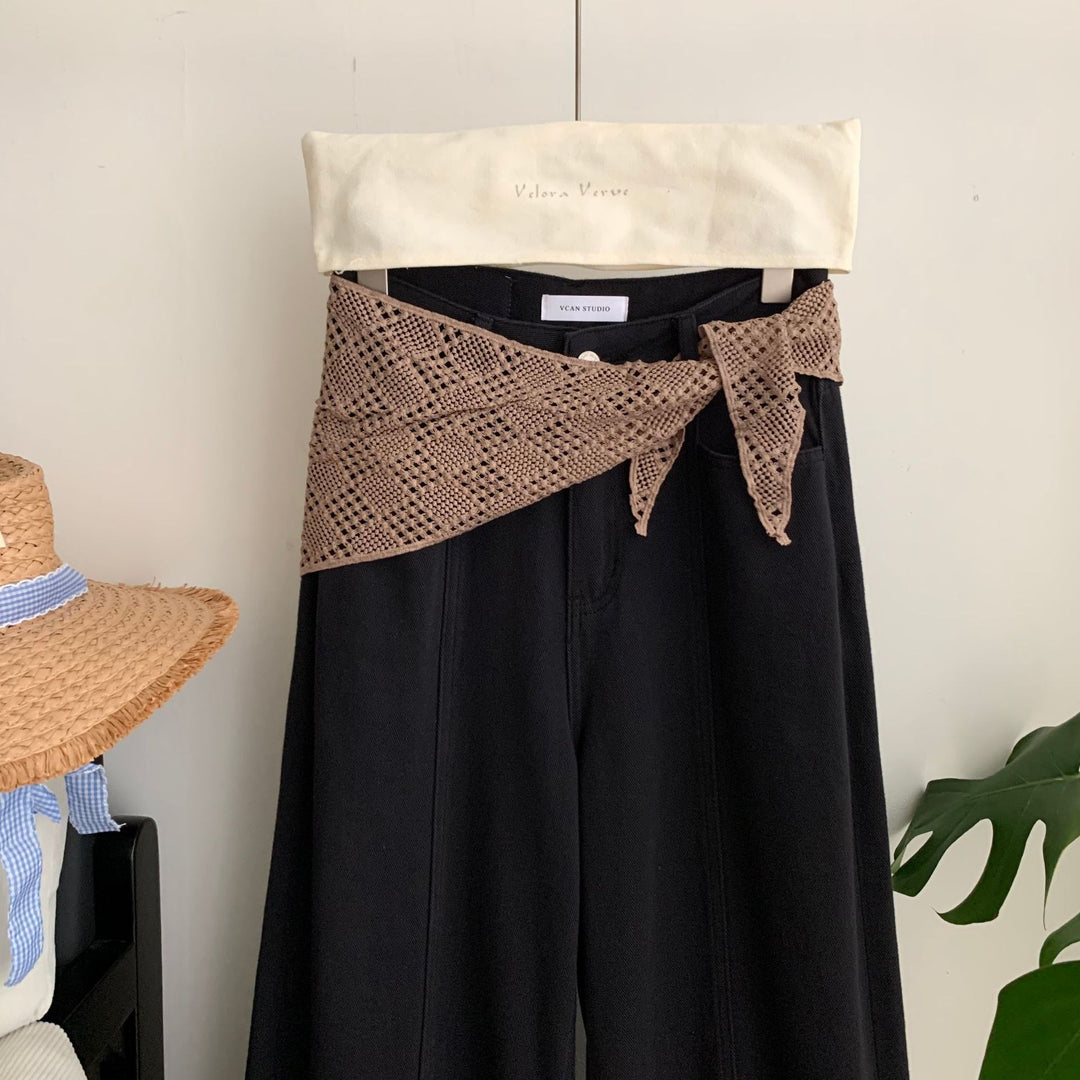 Lace Triangle Layering Skirt Women Adjustable S5P894