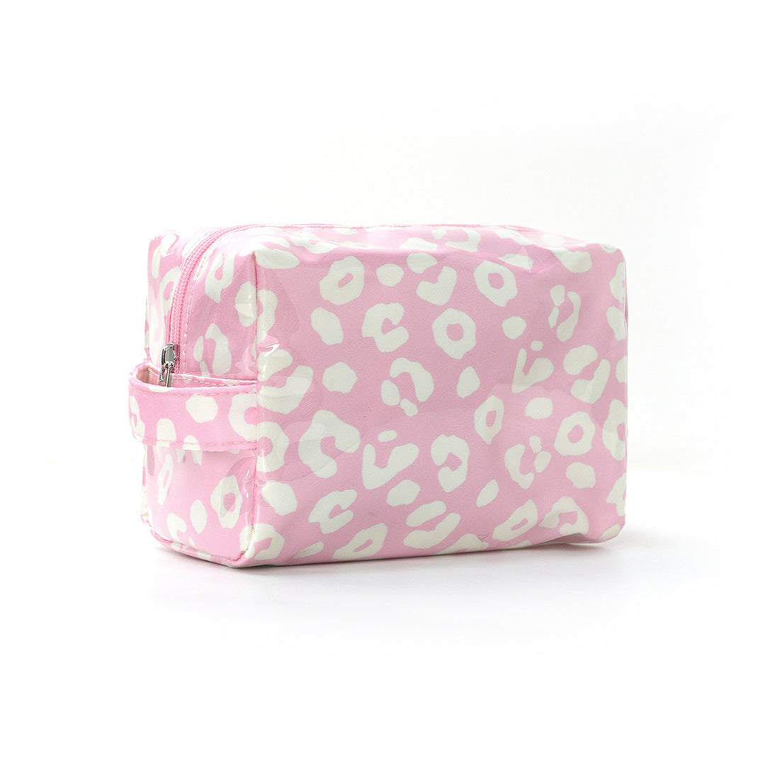 Unisex Waterproof Leopard Print PVC Cosmetic Bag N6J250