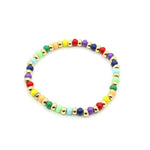 Load image into Gallery viewer, Rainbow Bamboo Pearl Enamel Beads Alloy Bracelet  S5P033
