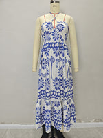 Load image into Gallery viewer, Ethnic Print Off-Shoulder Cross Beach Dress Women N6C255