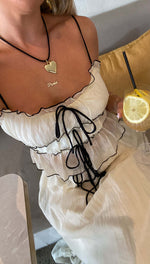 Load image into Gallery viewer, Bow Pleated Skirt Set Spaghetti Strap  N5Z229
