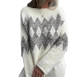 Load image into Gallery viewer, Boat Diamond Sweater Lightweight White N5Z828
