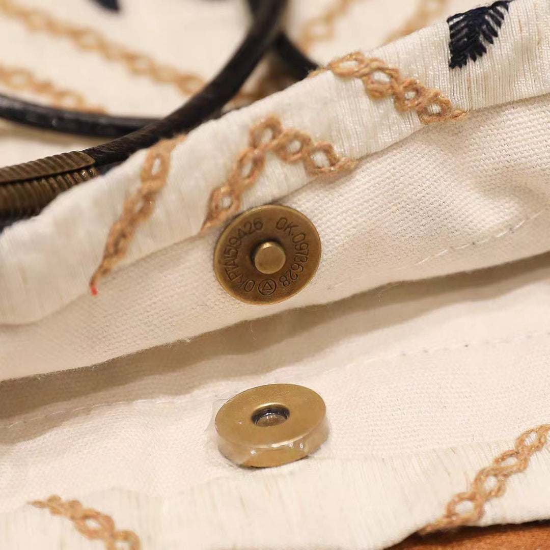 Hand Embroidered Cotton Crossbody Phone Bag S5P812