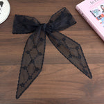 Load image into Gallery viewer, Black Lace Headband Scarf Long 130cm Women N6C009