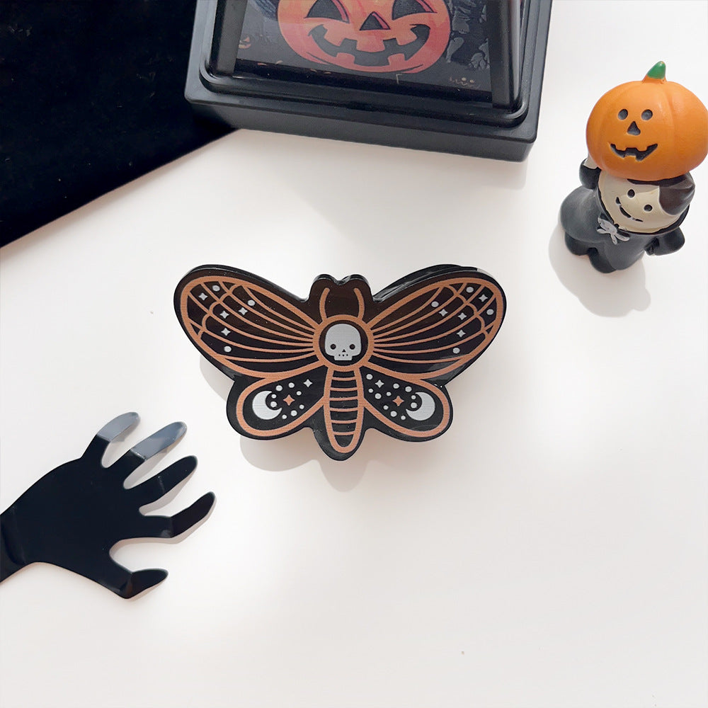 Halloween Ghost Pumpkin Acrylic Claw Clip S5P539