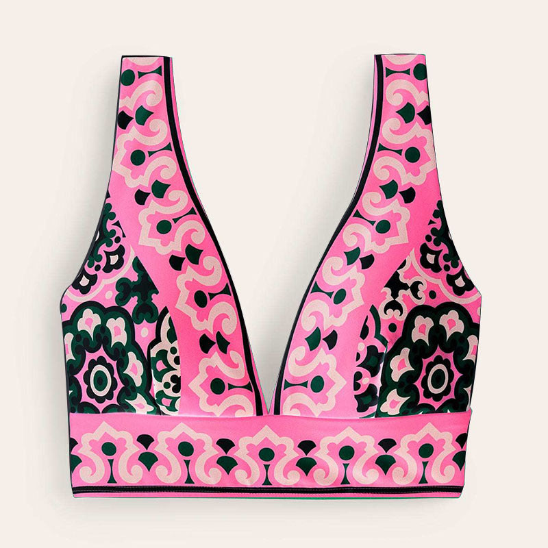 Retro Diamond High Waist Bikini Set Women N6C299