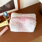 Load image into Gallery viewer, Womens Candy Color Plush Cosmetic Bag N6K109
