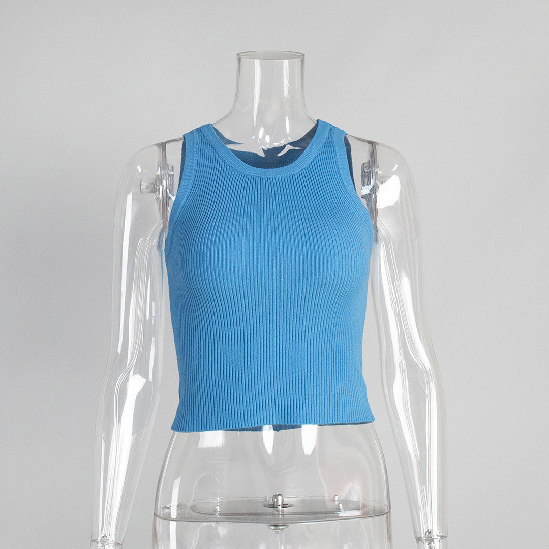 Rib Knit Tank Top Women N6C237