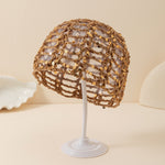 Load image into Gallery viewer, Hollow Out Sequin Handmade Cotton Mesh Hat N6G222