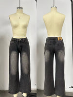 Load image into Gallery viewer, Relaxed Wide Leg Straight Fit Denim Jeans Women N6D162