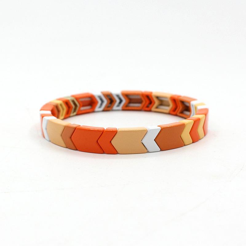 Bohemian Enamel Pearl  Alloy Stove Fired Cuff S5P209