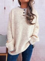 Load image into Gallery viewer, Contrast Tunic Sweater Mid Weight Black Green Apricot N5A226
