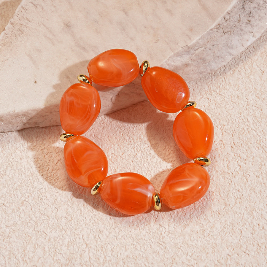 Acrylic Irregular Oval Bracelet Statement Artistic N6F080