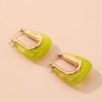 Load image into Gallery viewer, Vintage Candy Resin Geometric Ear Cuffs Silver Stud N6H092