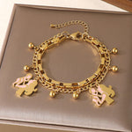 Load image into Gallery viewer, Layered Openwork Heart Bracelets Stainless Steel Women N6D524