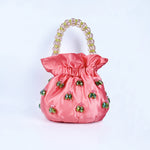Load image into Gallery viewer, Hand Beaded Acrylic Bucket Bag Drawstring Closure S5P407
