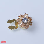 Load image into Gallery viewer, Crystal Lotus Pearl Shirt Cuff Cover Beaded Button N6G122