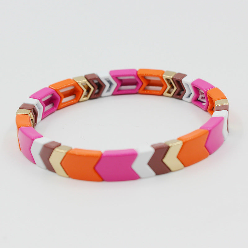 Enamel Arrowhead Bracelet   Alloy Elastic Cord S5P208