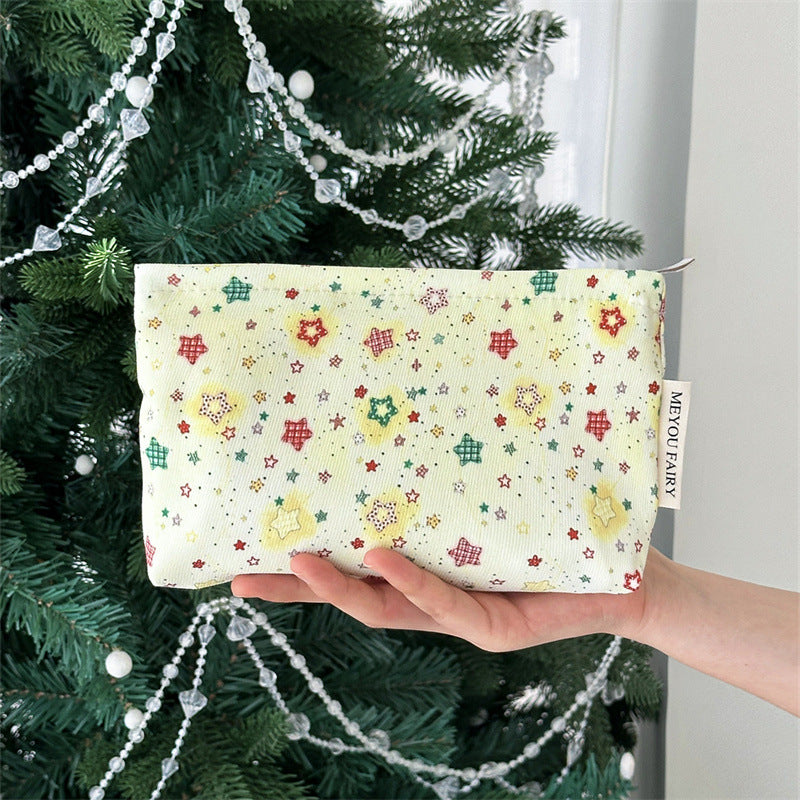 Womens Christmas Print Polyester Cosmetic Bag N6K107