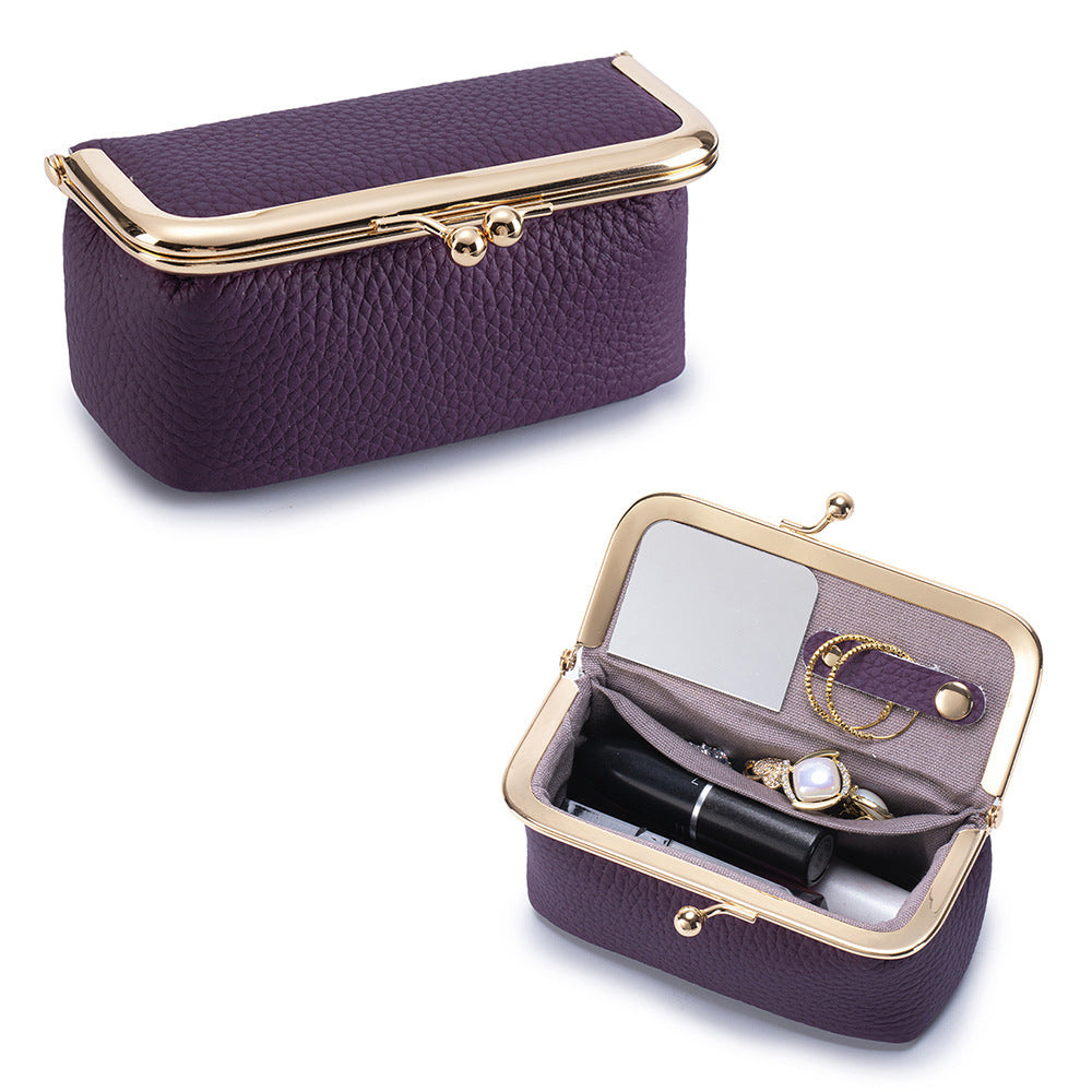 Unisex Leather Mini Jewelry Clutch N6J227