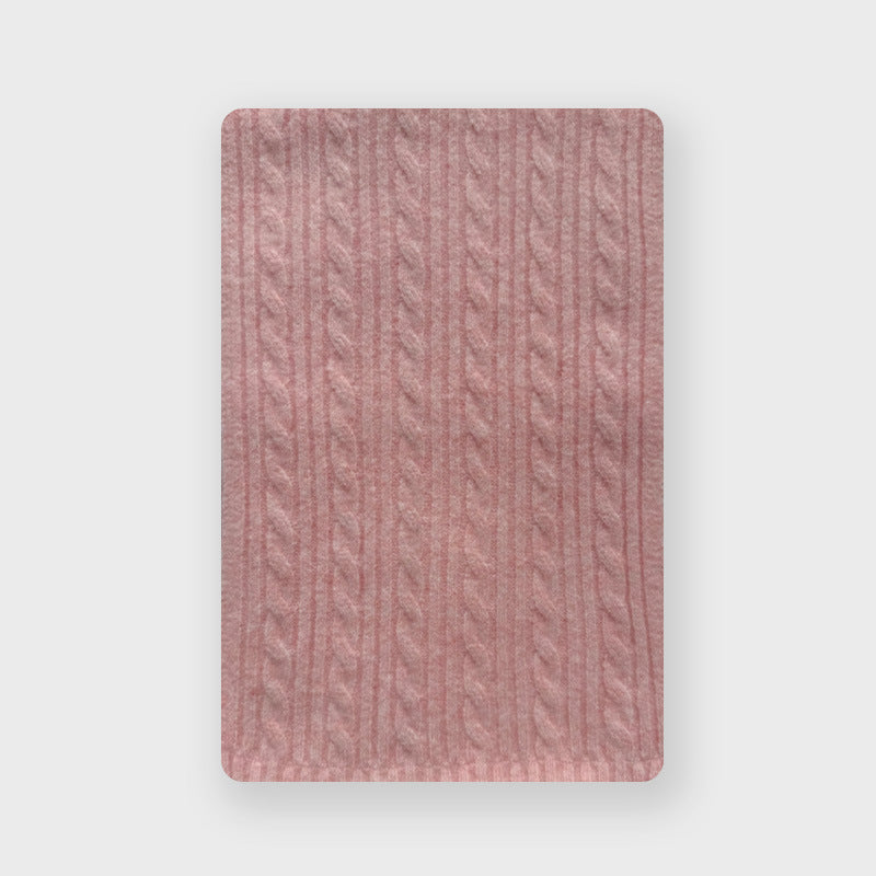 Cable Knit Jacquard Blend Scarf  M5A094