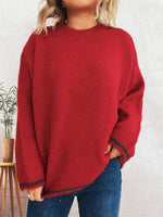 Load image into Gallery viewer, ContrastTrim Round Sweater Mid Heavy Options N5A210
